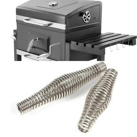 바베큐 헤비 듀티 스틸 스프링 핸들, 바베큐 탄성 스틸 롤 스모커 그릴 스토브 구덩이 액세서리