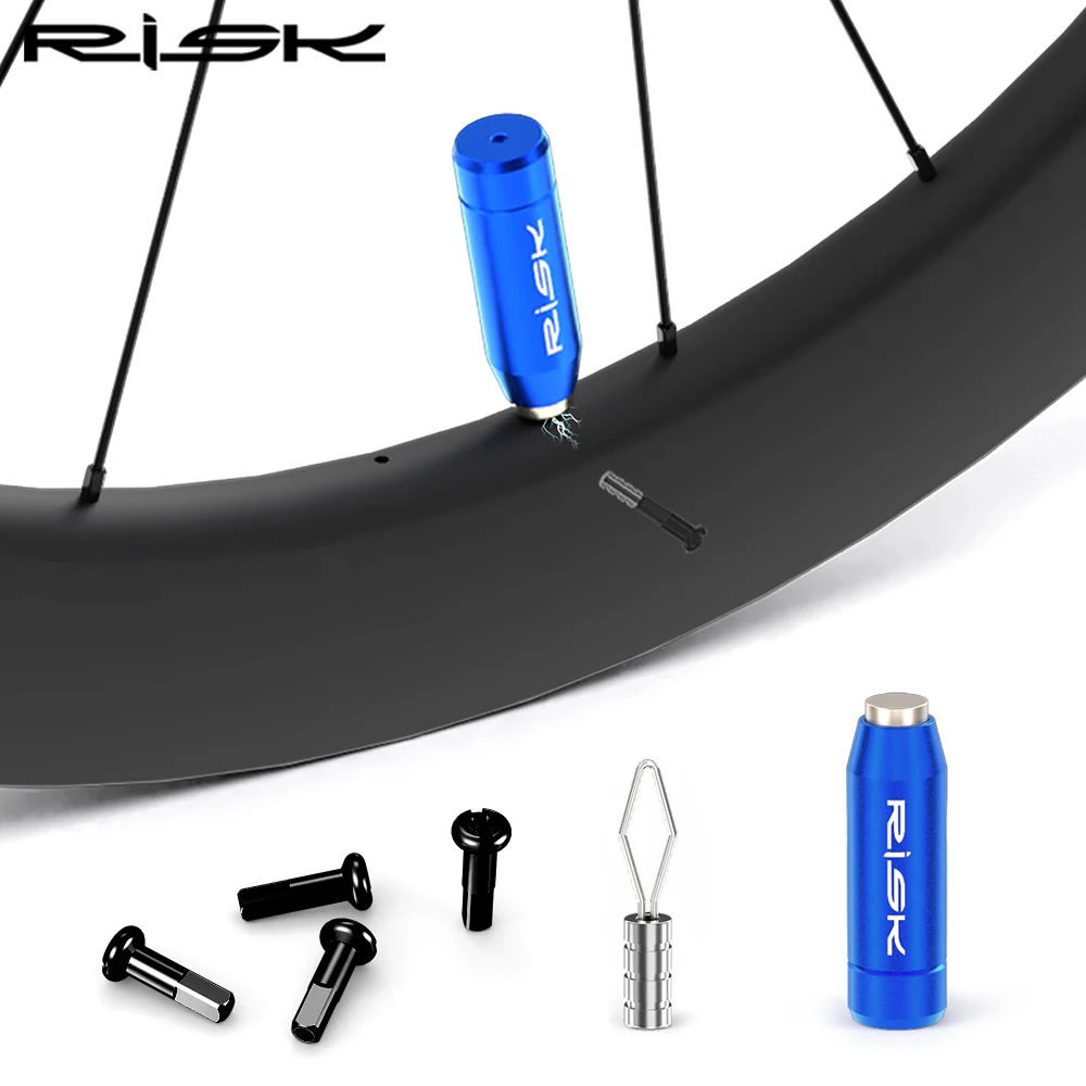 

RISK Road Bike Spoke Cap Traction Tool Magnet Spoke Nipple Towing Tools for Carbon Fiber Wheel 13/14/15G Non-ferrous Spoke Caps