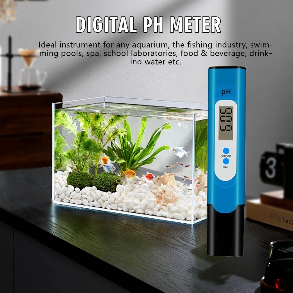 Medidor de PH Digital LCD de alta precisión, probador de PH de ácido de agua para acuario, análisis de piscina, azul, 1 ud.