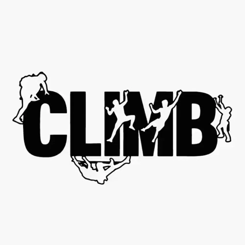 

Mountain Climbing Design Vinyl Car Sticker Waterproof UV Resistant for SUV Truck Window Bumper Universal Fit Outdoor Adventure
