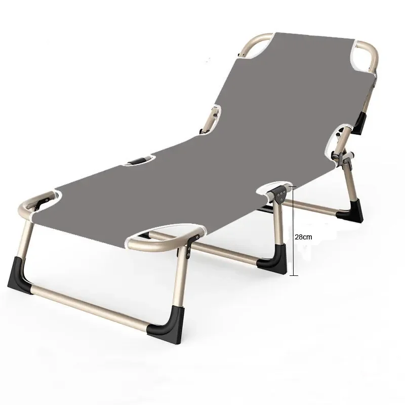 Folding bed, single person lounge chair, office lunch break, nap bed, three fold marching bed, reinforced portable hospital comp