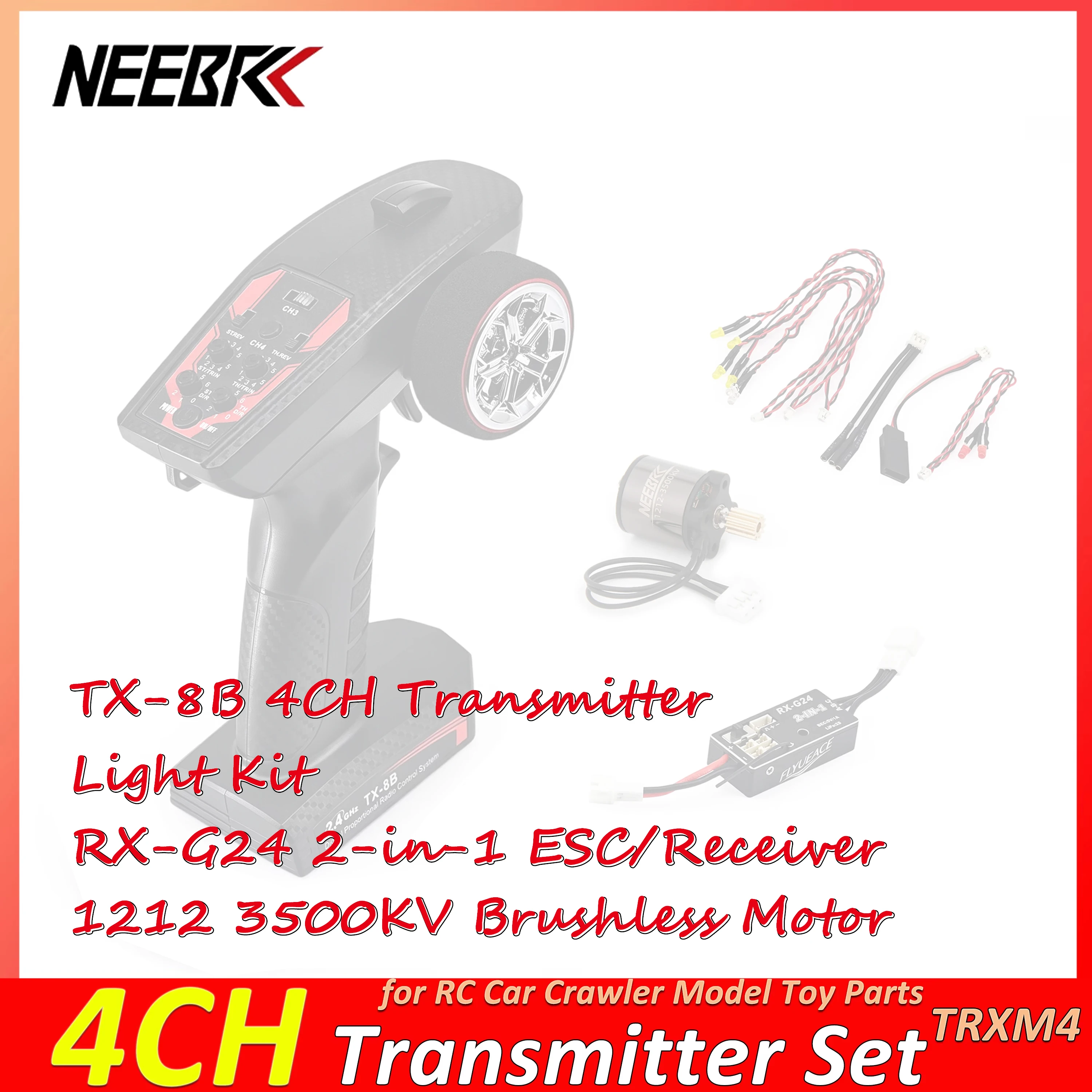 Rc Hobby Light - NEEBRC 1212 3500KV Motor Tanpa Sikat