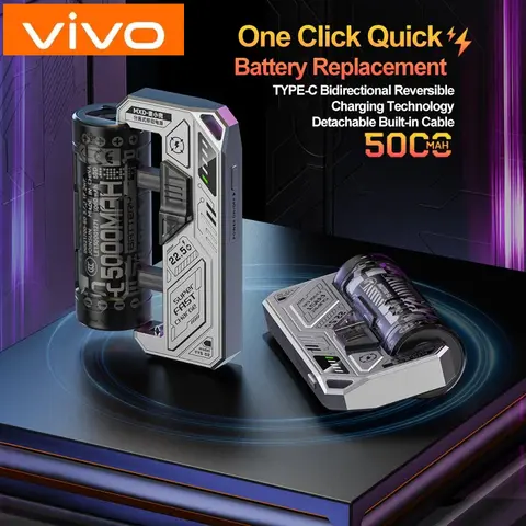 Batteria esterna ricaricabile Powerbank da 10000 mAh Caricatore sostituibile tattico portatile a ricarica rapida da 22,5 W per iPhone Xiaomi Nuovo