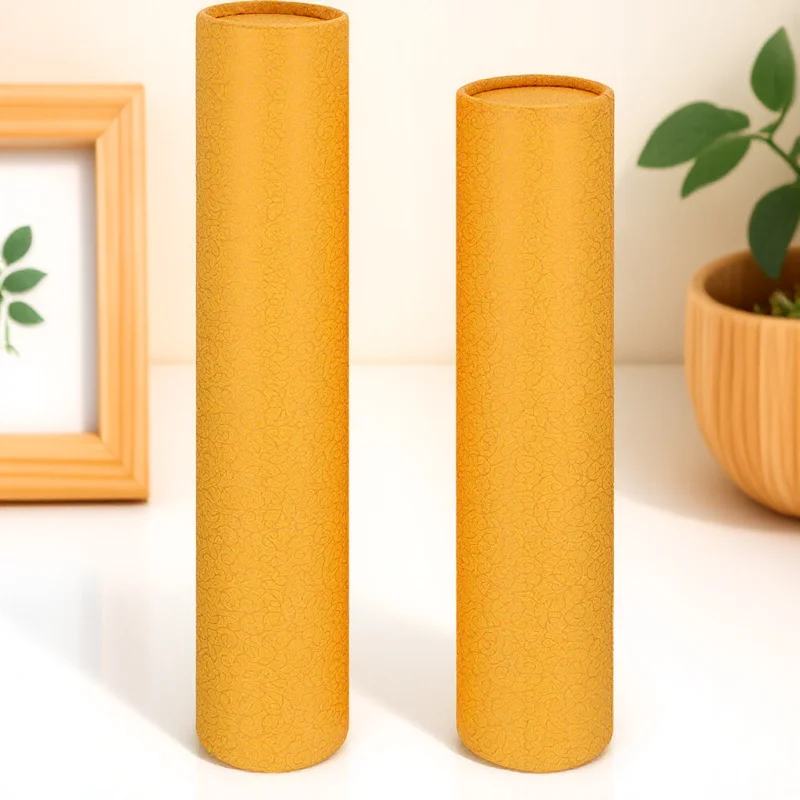 Tube de rangement pour œuvres d'art, tubes pour dessins et affiches, orange, Exceart, transport de documents