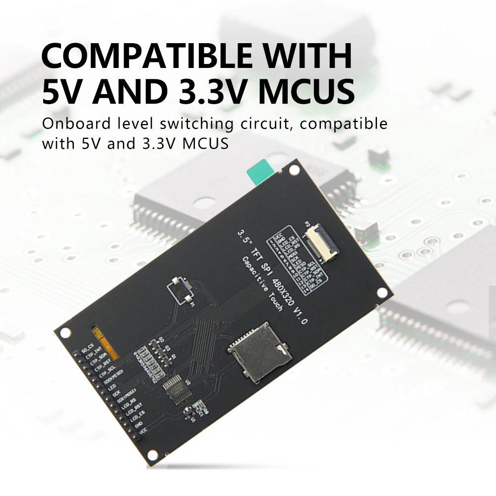 Imagem -02 - Diymore Lcd Capacitivo Touch Screen Display Module Tft Lcd Uso 320x480 Ips 4w-spi Serial Ft6336u Conetável 5v Microcontrolador 3.5