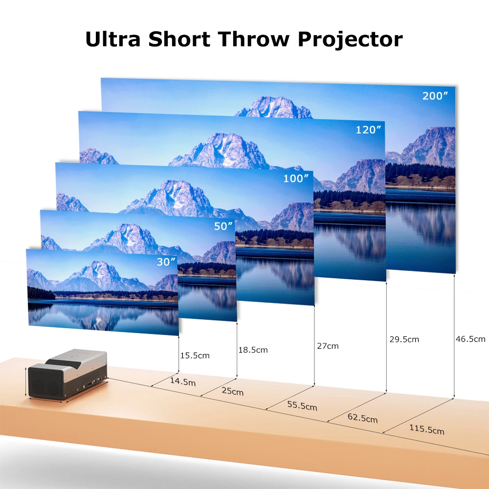 Touyinger UST01 4 k Ultra HD proyector láser 3D cine Android WiFi Mini portátil 1080P cine en casa Video proyector DLP