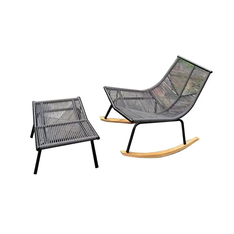 

Открытый двор Садовые диваны Кресло для отдыха Скандинавский ротанг Садовые диваны для отдыха Гостиная Металлическая мебель Sofá Jardín MHSF