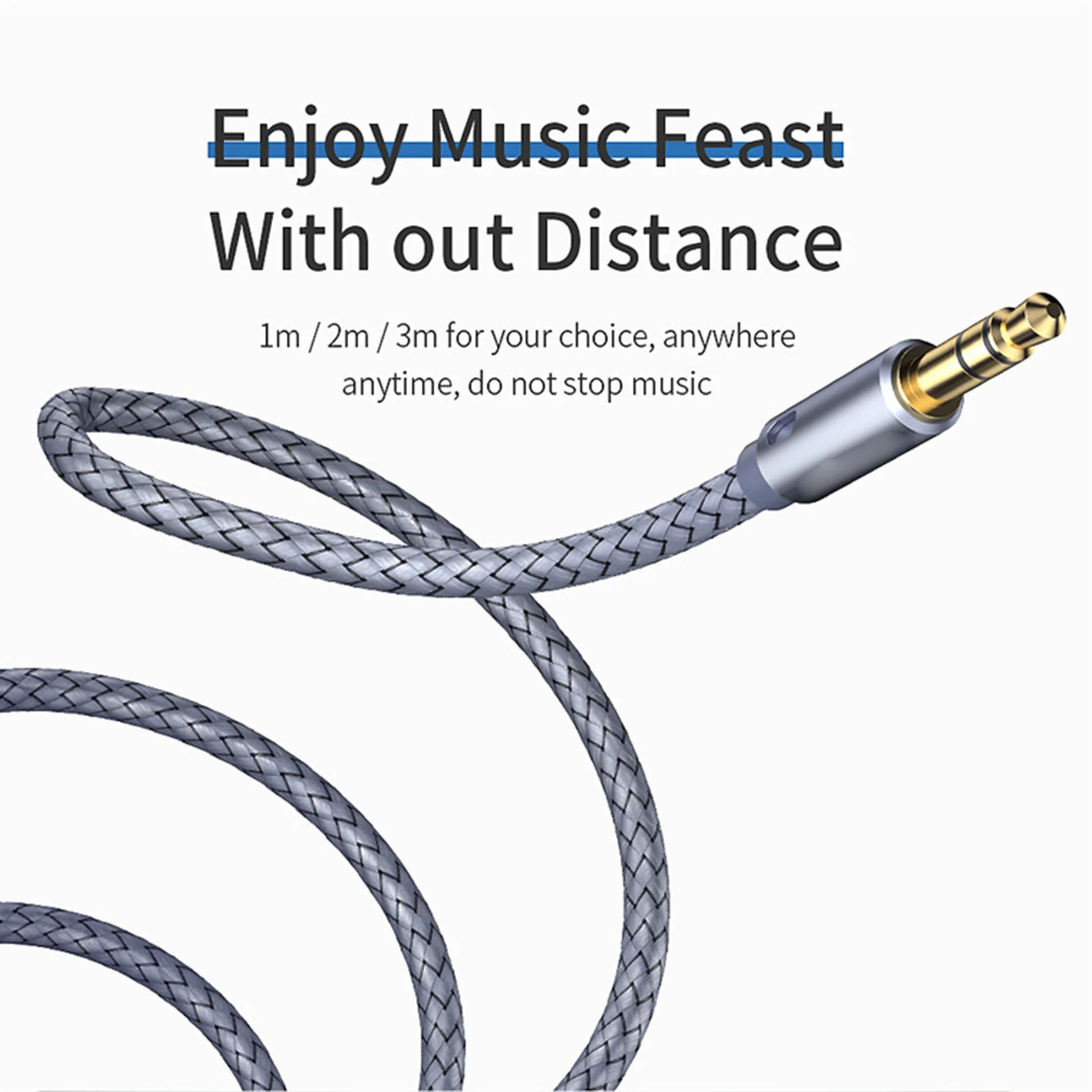 3.5mm Jack Audio Male To Female Extension Cable 3.5 Audio Extension Cable Compatible For PC Headphone Speakers Computers Laptops