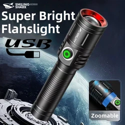 SMILINGSHARK SD5233 Super Bright Flashlight, Rechargeable Zoomable Handheld Torchlight, For Outdoor, Hiking, Exploration