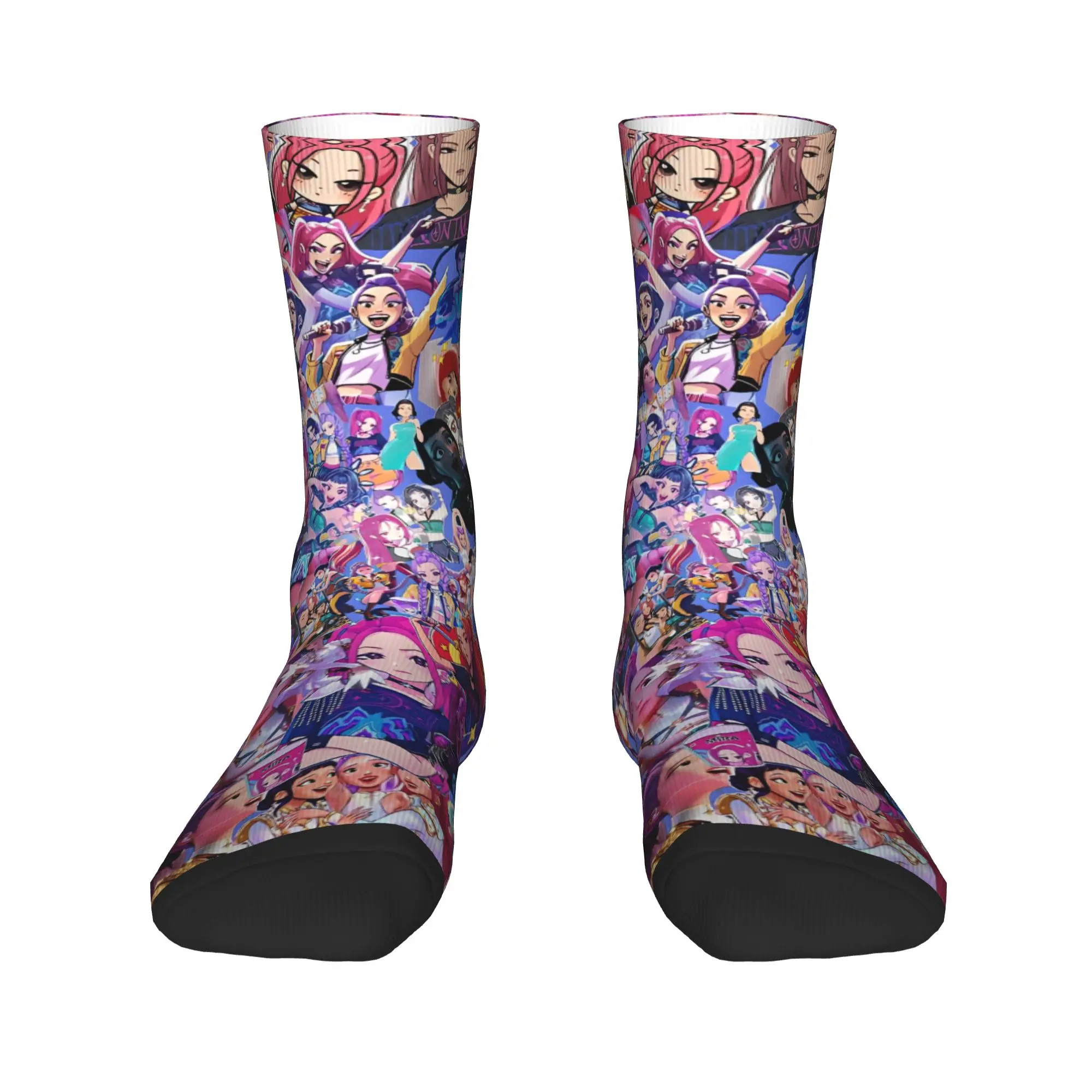 루미 미라 조이 케이팝 데몬 헌터즈 양말 겨울 스타킹 캐주얼 남성용 중간 두께 양말 그래픽 클라이밍 논슬립 양말