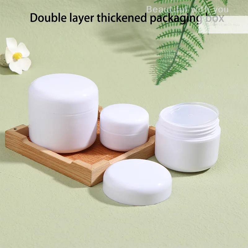 

10/30/50g Double Layer UV Protection Plastic Makeup Cream Jars Concentrate Pots Storage Refillable Containers Jar