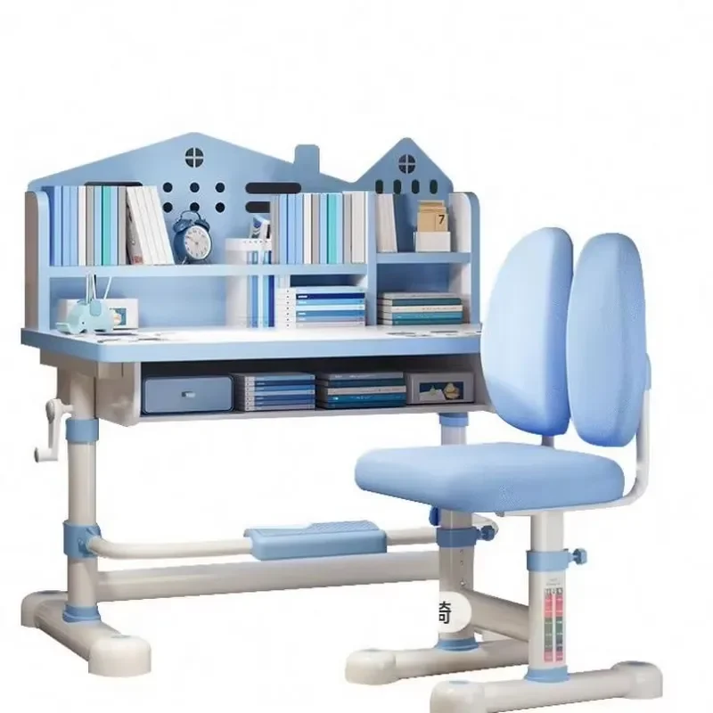 Modern children's study table set - maple finish - versatile children's furniture for bedrooms and bathrooms - eco-friendly