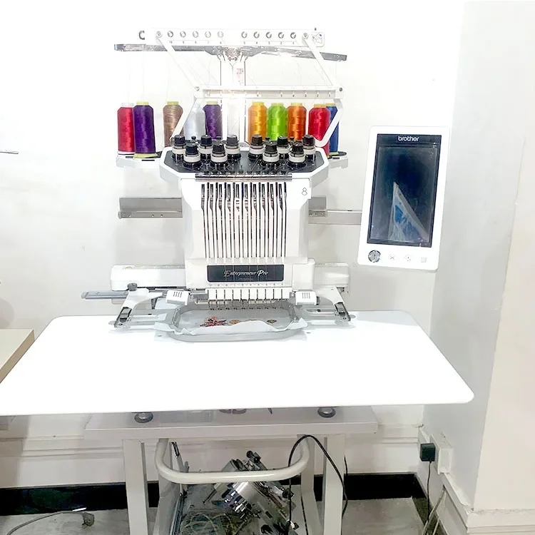 New Arrival 10 Needles Single Head Brother PR 1000e Industrial Embroidery Sewing Machine For Cloth