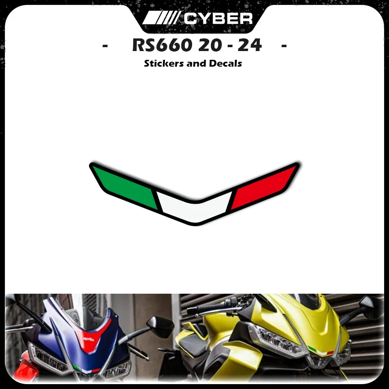 

Custom Italian Tricolor Decoration Sticker For Aprilia RS660 RS 2021-2024 Front Fairing Shell