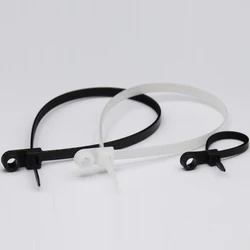 3*100 4*150/200mm 5*200/250mm Plastic Nylon Ziptie Screw Mount Hole Fixed Self Locking Loop Strap Wrap Bundle Cable Tie Zip Ties