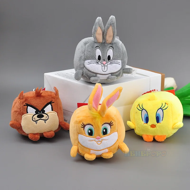 Looney Tunes Bugs Bunny Plush Key Chain Toy Pendant Tweety Bird Lola Bunny Keychain Key Ring Anime Figures Movie Doll Toys Gifts