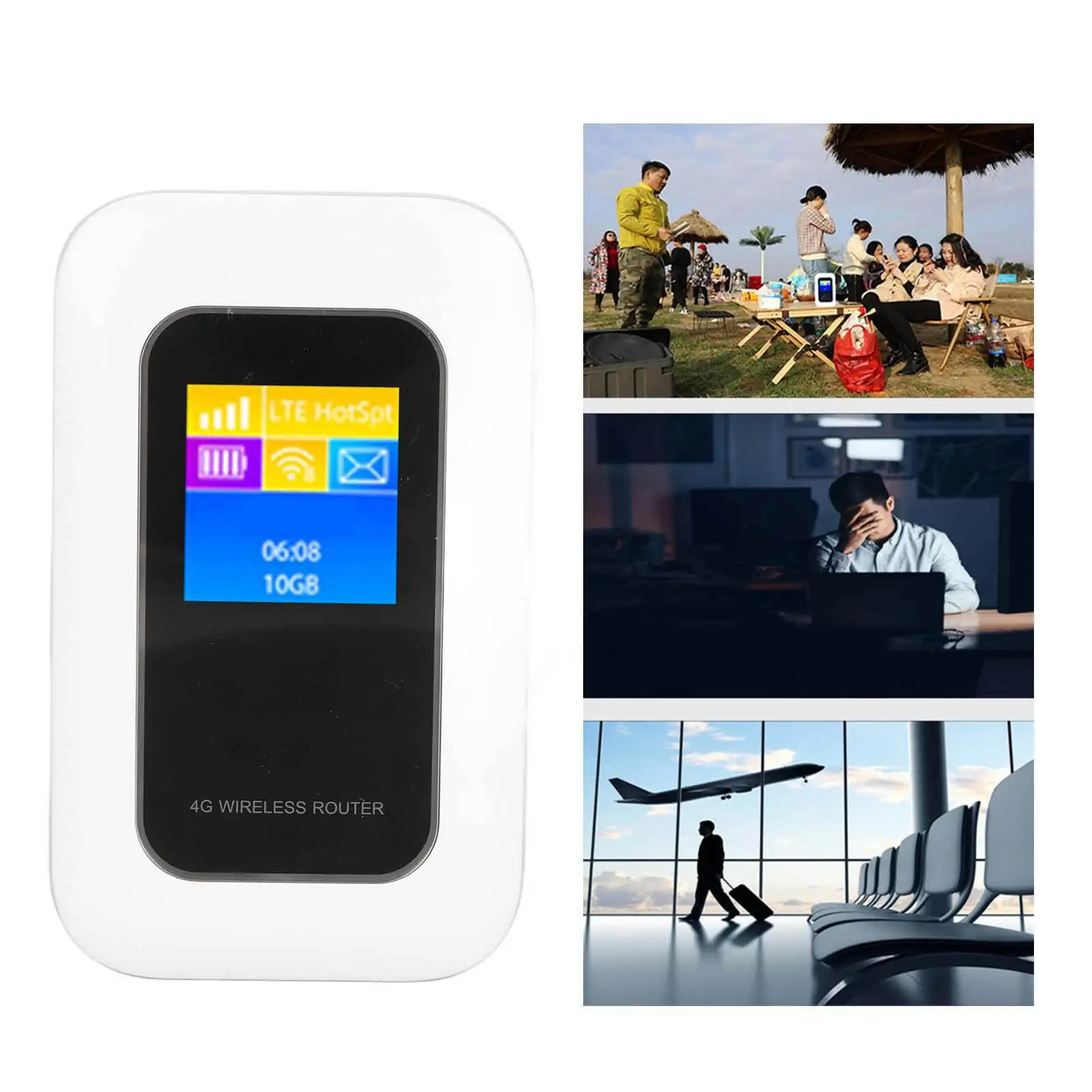 Mobile WiFi Hotspot 4G LTE Unlocked Hotspot Device Portable Mini WiFi Router with SIM Card Slot for Travel Portable WiFi Router