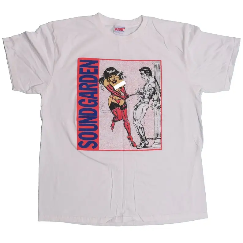 Soundgarden Band Tee Ball And Chain Più Forte Than Love Alternative American Rock n Roll Grunge Sub Pop Camicia Boxy Fit pesante