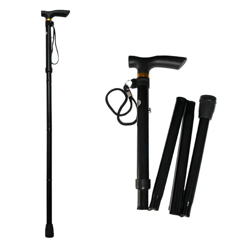 Bastón multifunción para caminar, bastones de Trekking, bastón de senderismo plegable telescópico, muleta para ancianos, soporte de viaje para escalada al aire libre