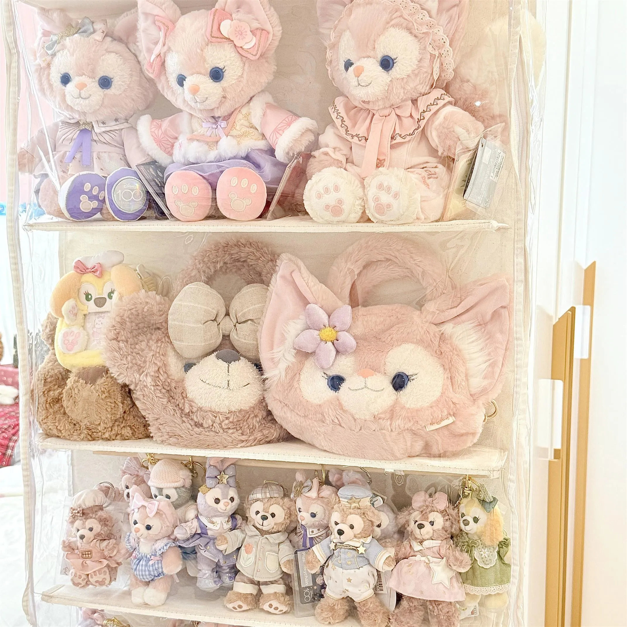 Wide Version Door Back Plush Toy Cotton Doll Storage Bag Full Closure Celebrity Doll Toy Bag Hanging Bag for Home Organization