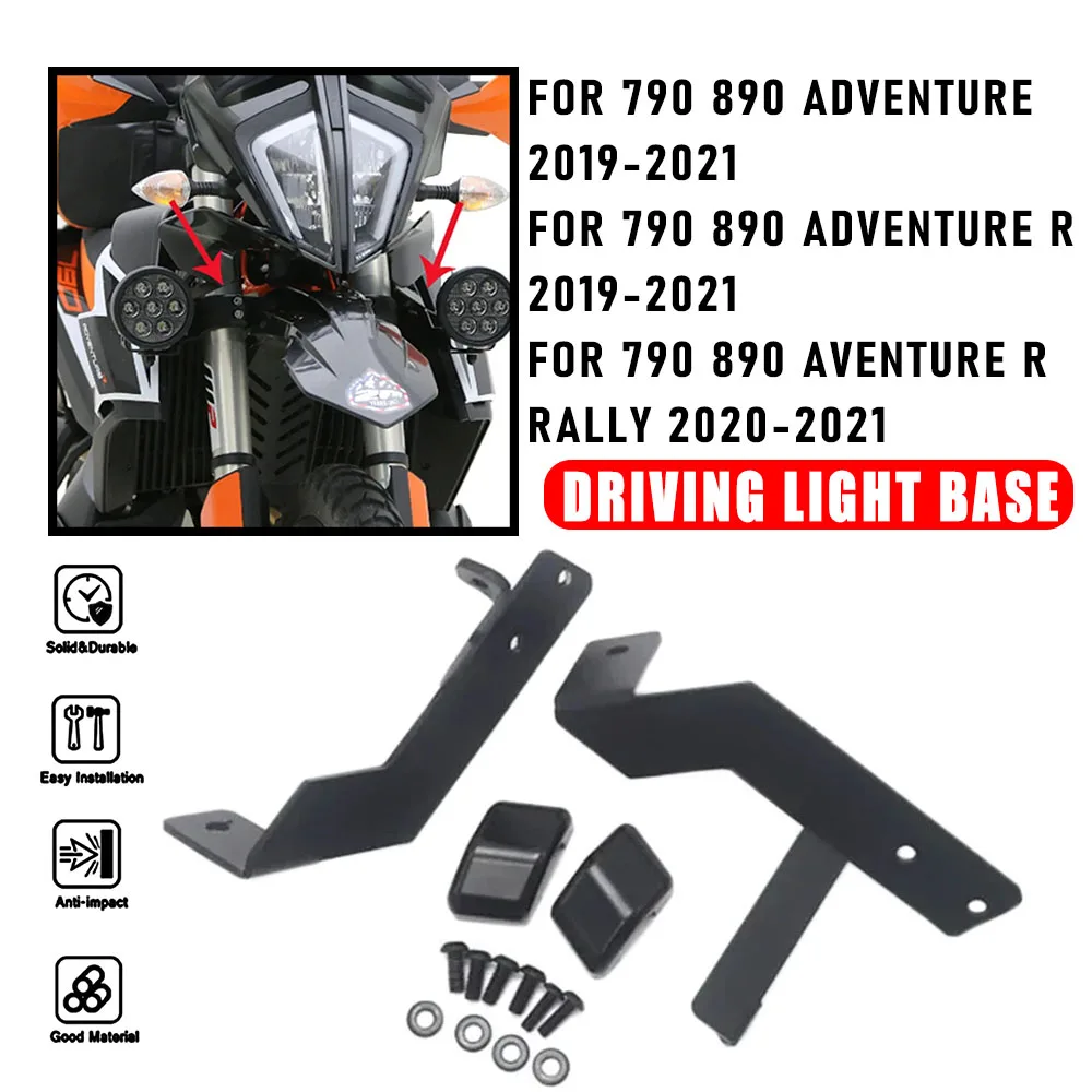 

100%Brand New Motorcycle Accessories Driving Light Base For KTM 790 890 Adventure 790 890 Adventure R RALLY 2019 2020 2021 Black