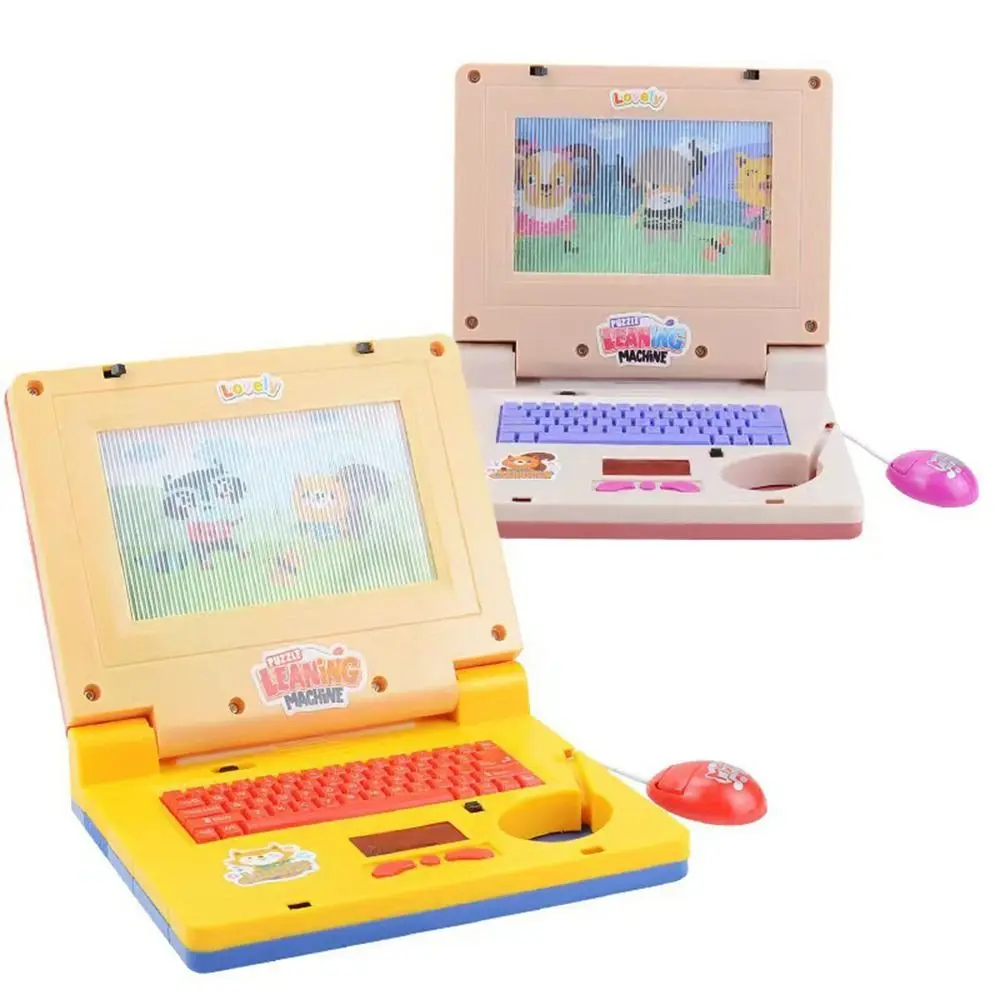 

Children's Enlightenment Mini Simulation Notebook Intelligent Multi-function Light Music Cartoon Computer Electronic Toys