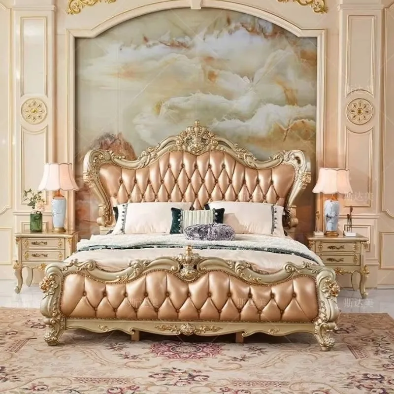 

Room Mattress Frame Double Bed Base Storage Queen Wooden Full Size Double Bed Set Day Upholstered Camas De Dormitorio Furniture