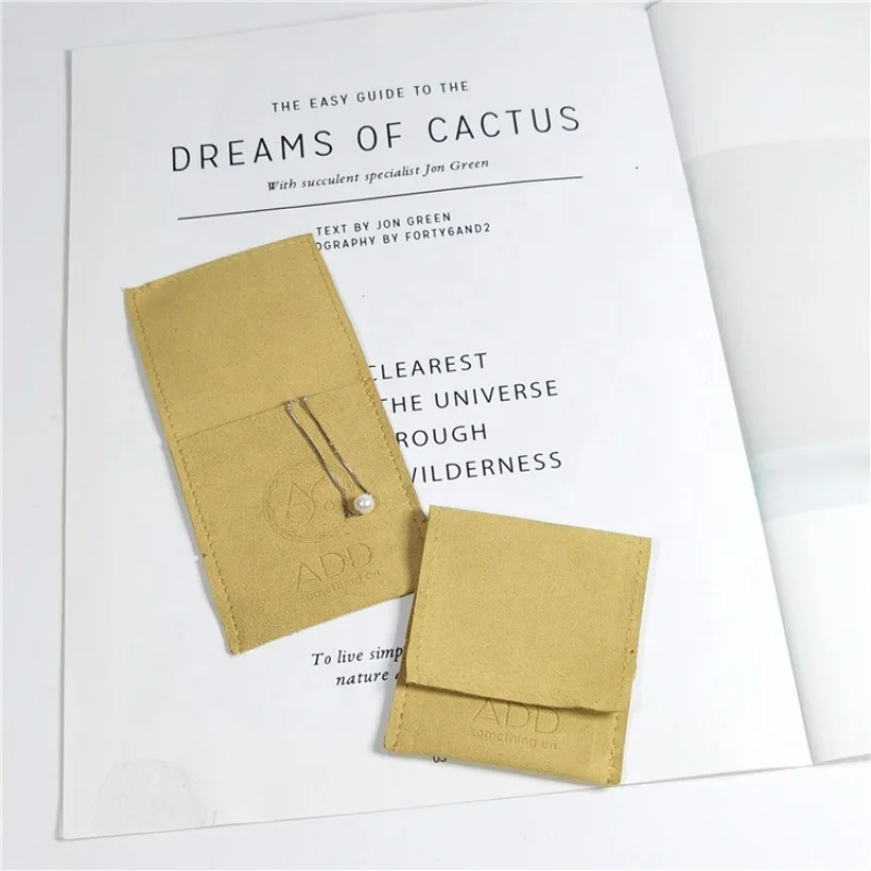 custom.Pouch Boxes Earring Necklace Ring Jewelry Envelope Pouch Custom Jewelry Packaging Microfiber Bags