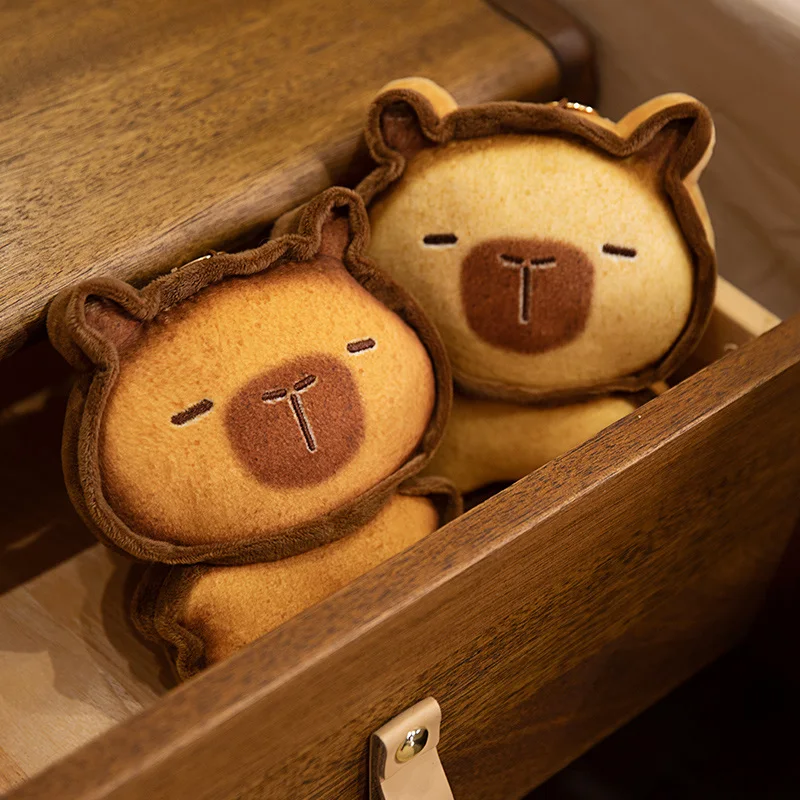 Stuffed Capibala Plush Toys Kawaii Capybara Charms For Girls School Bag Simulation Food Toast Pillow Toys Gifts For Boys Girls