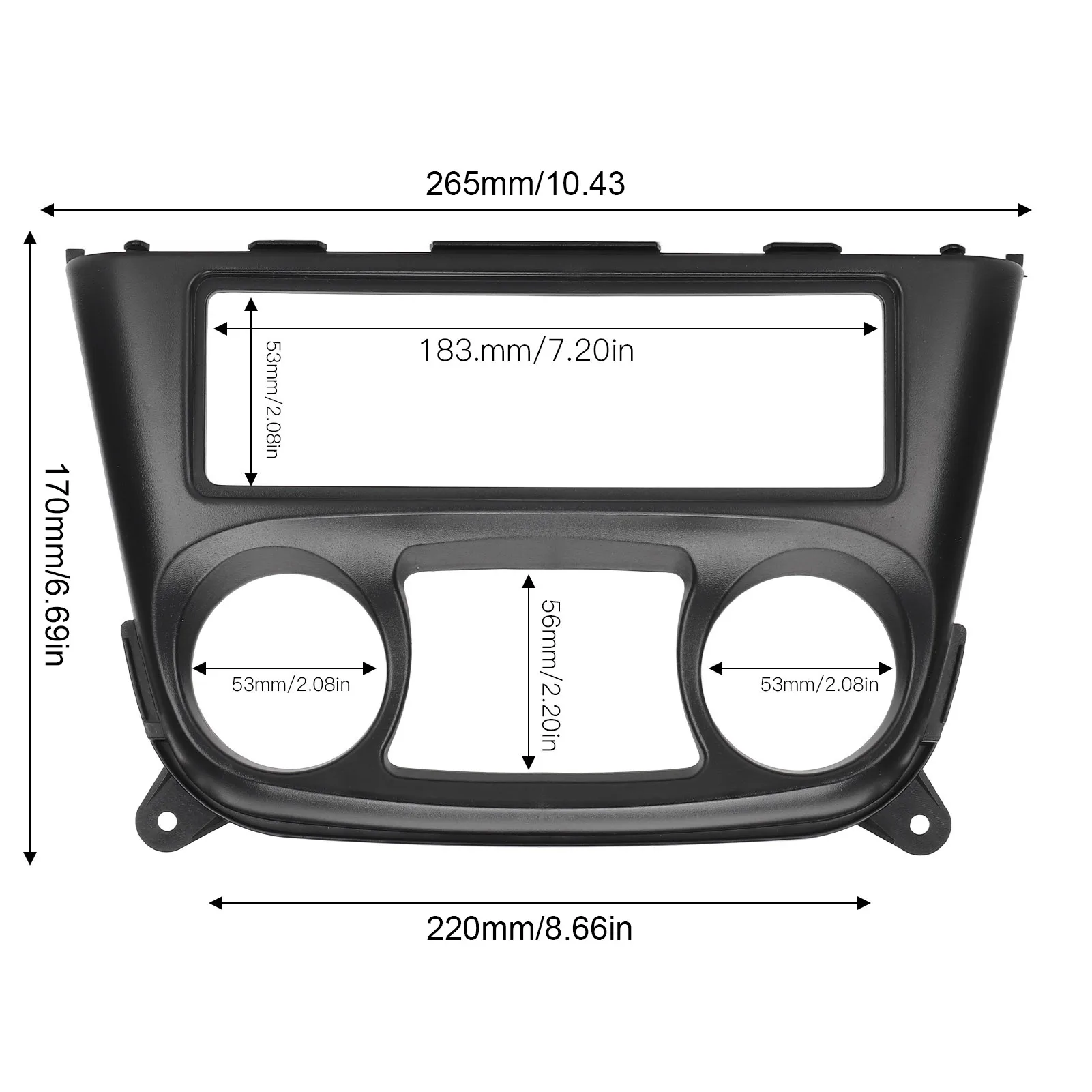 1DIN Car Stereo Radio Fascia ABS Wearproof Navigation Trim Replacement for  Almera Sentra 2000‑2006  Panel DVD Frame