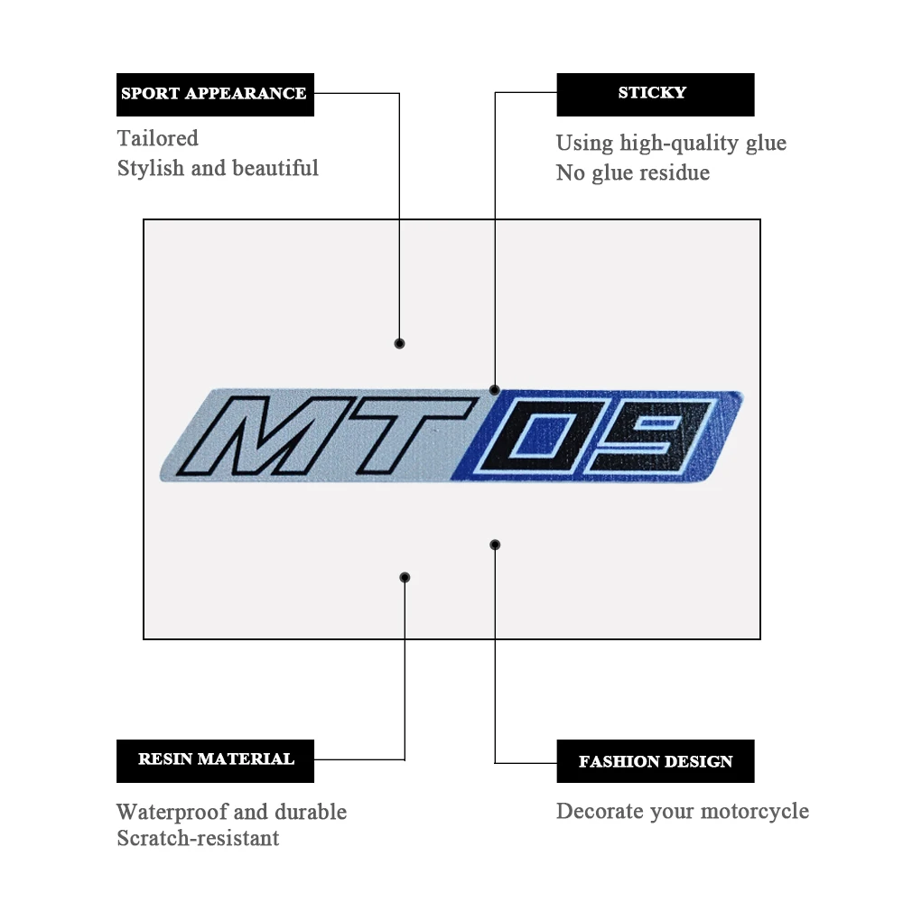 Adesivos de motocicleta à prova d'água, decalques decorativos de guidão for Yamaha MT 09 MT-09 MT09 SP 2014-2020 2021 2022 2023, acessórios