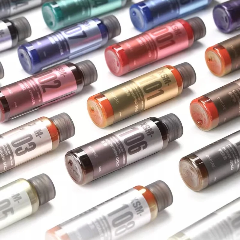 50ml Water-Based Metallic Paint for Airbrush & Hand Painting, Acrylic Model Touch-Up & Repainting Kit