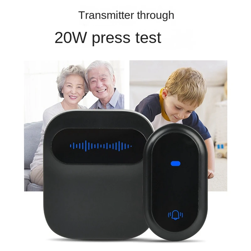 Bel Pintu Nirkabel Tahan Air Bel Pintu Pintar IP68 Bel Pintu Rumah Cerdas 38 Lagu Kontrol Volume 4 Tingkat