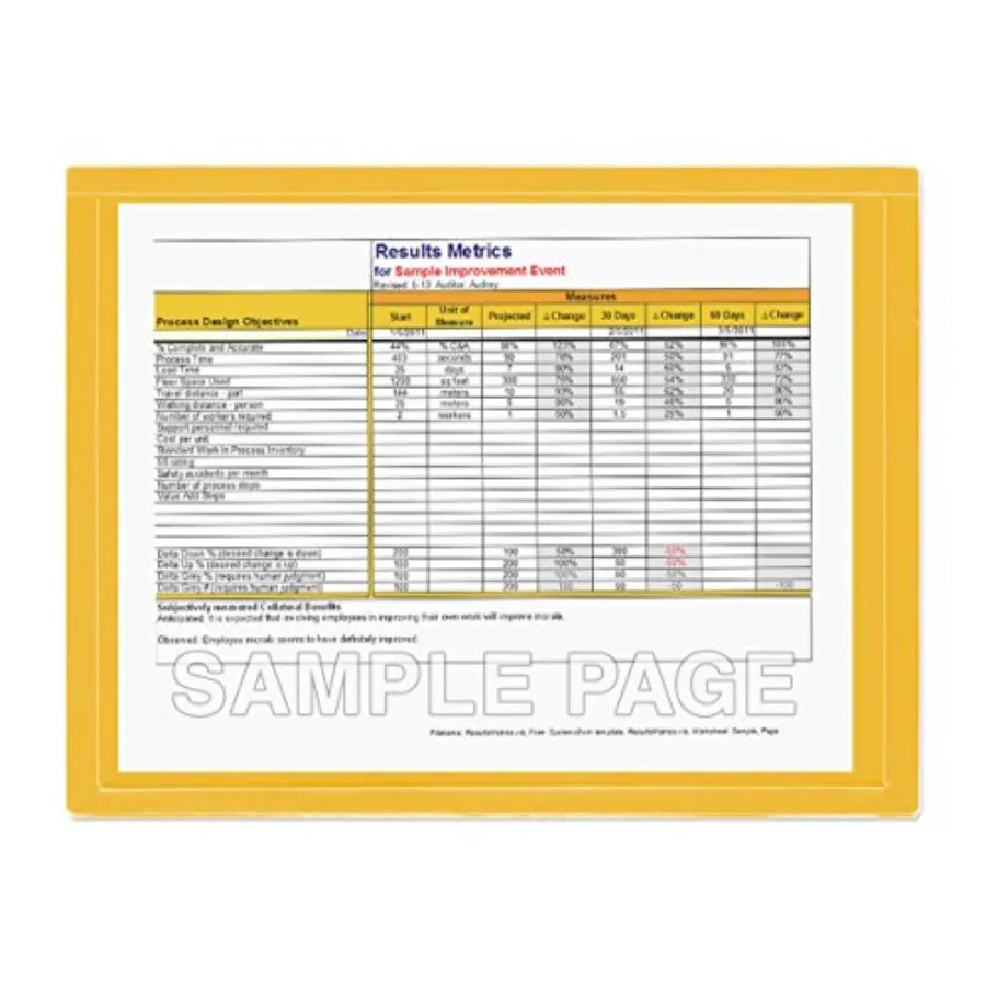 

StoreSMART® - Yellow Document Frame Window - Letter-Size Pages - 10-Pack - R282-Y-10