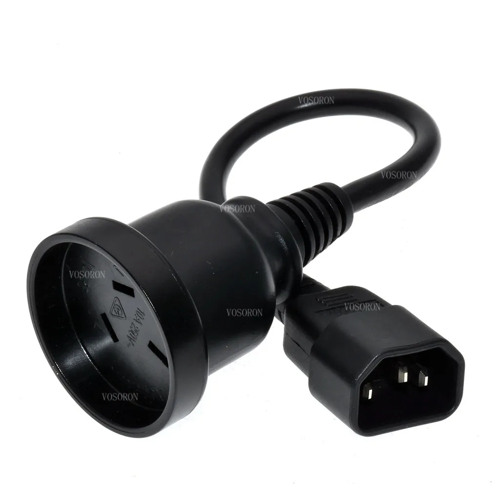 IEC320 C14 Male Plug to SAA Type I AS/NZS 3112 Australia New Zealand Female Socket Power Adapter Cord 0.3m