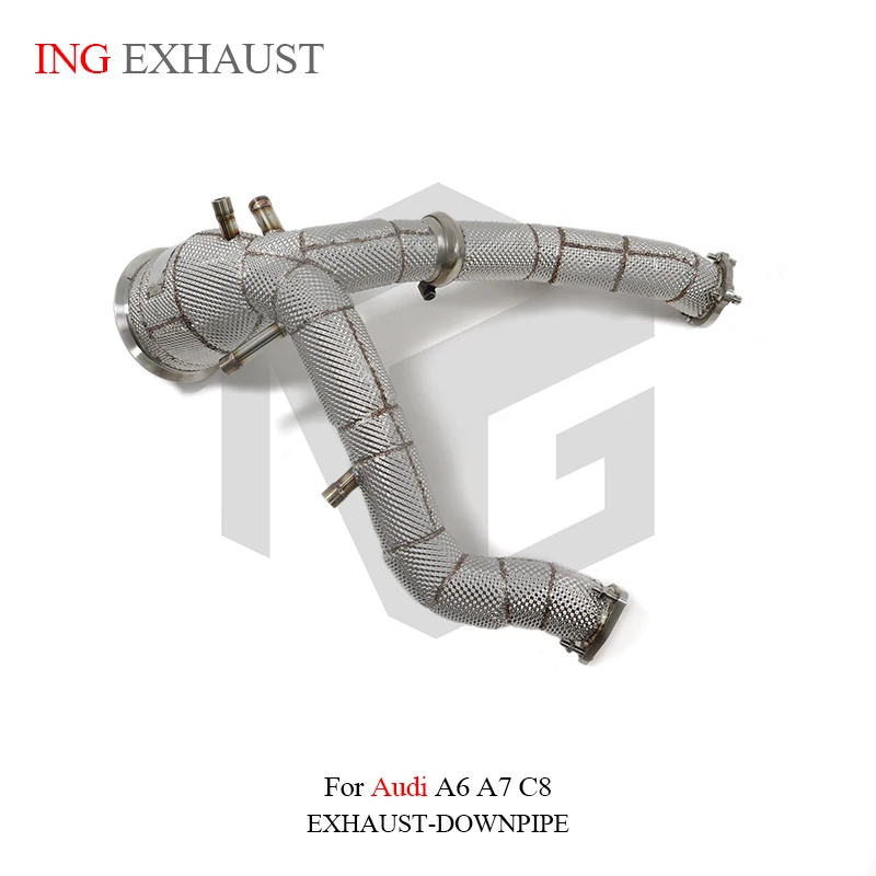 ING Auto Performance Parts for Audi A6 A7 C8 3.0T with opf Stainless Steel Catalytic Downpipe Product Car Accessories