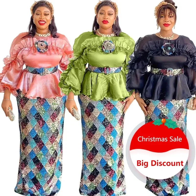 

Элегантные африканские платья по индивидуальному заказу для женщин, 1985, африканская одежда, большие размеры, длинное платье для рождественской свадьбы, вечеринки, Дашики, Анкара, Ou