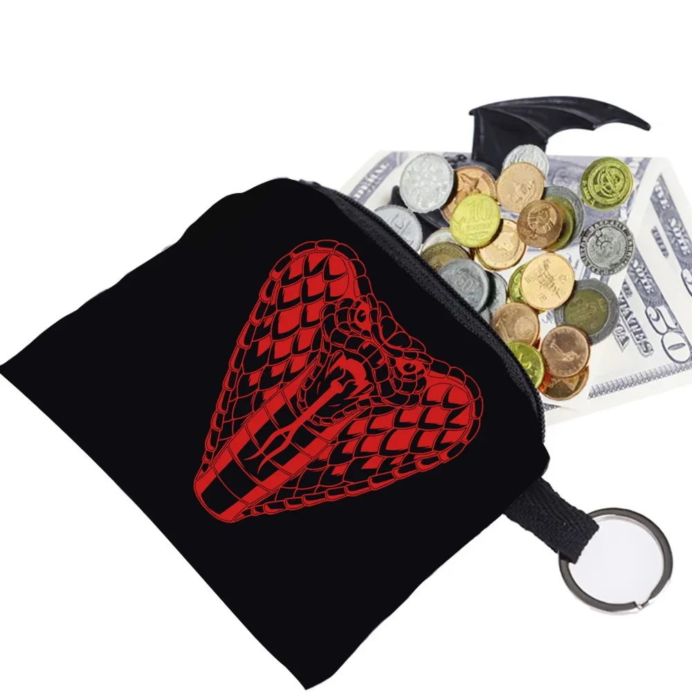 Purses and Wallets for Women Coin Purse Collection Key Ring Buckle Organizer Bags Cobra Pattern Print Series 2024 Fashion