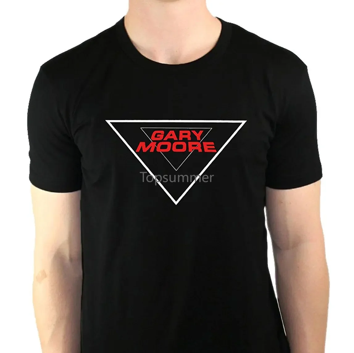 

Мужская футболка с логотипом Gary Moore, большие футболки с рисунком для женщин, подарки для мужчин, футболка с рисунком, мужская белая футболка