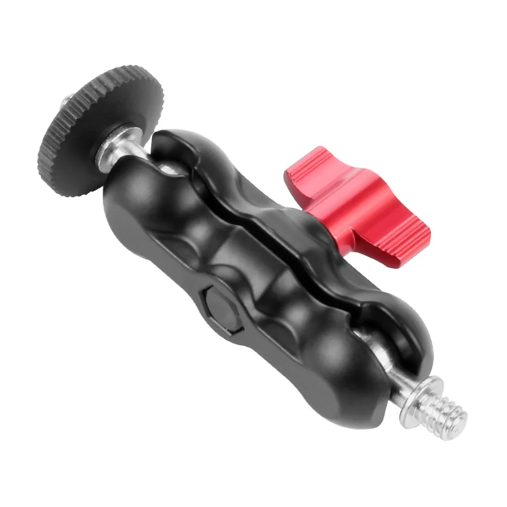 Universeller magischer Arm mit kleiner Kugelkopf-Monitor halterung Doppel 1/4 "Schraube für Sony Canon Kamera Zubehör Stativ Telefon clip – Detail 3