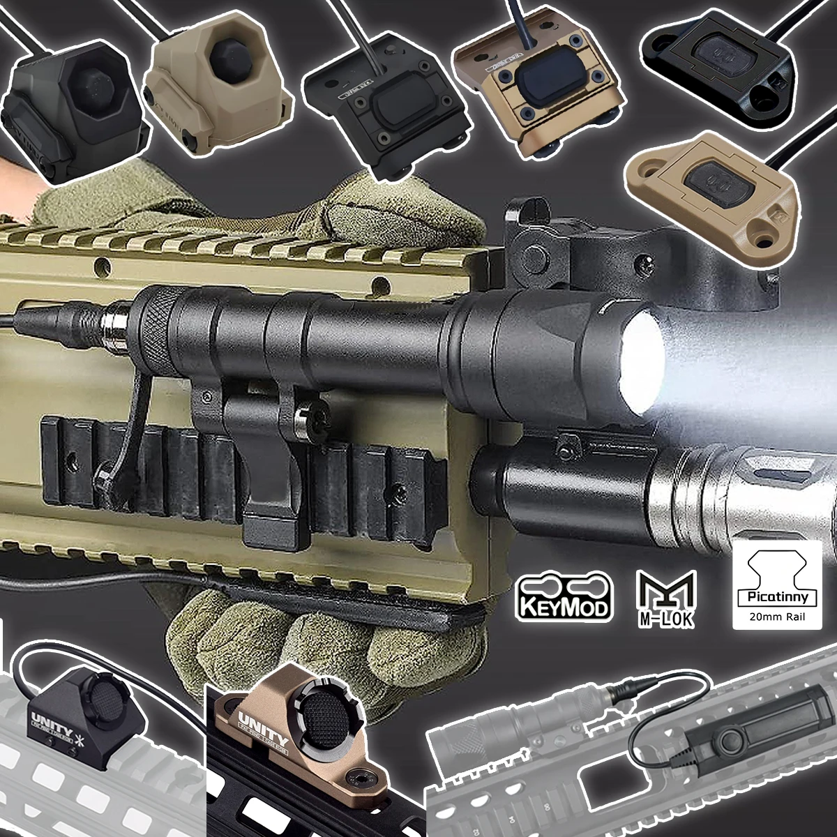 

Airsoft Surefir M600C M600 Tactical Scout Light AR15 Rifle Flashlight LED Hunting Spotlight SF M600 Gun Lamp With SF Plug Switch