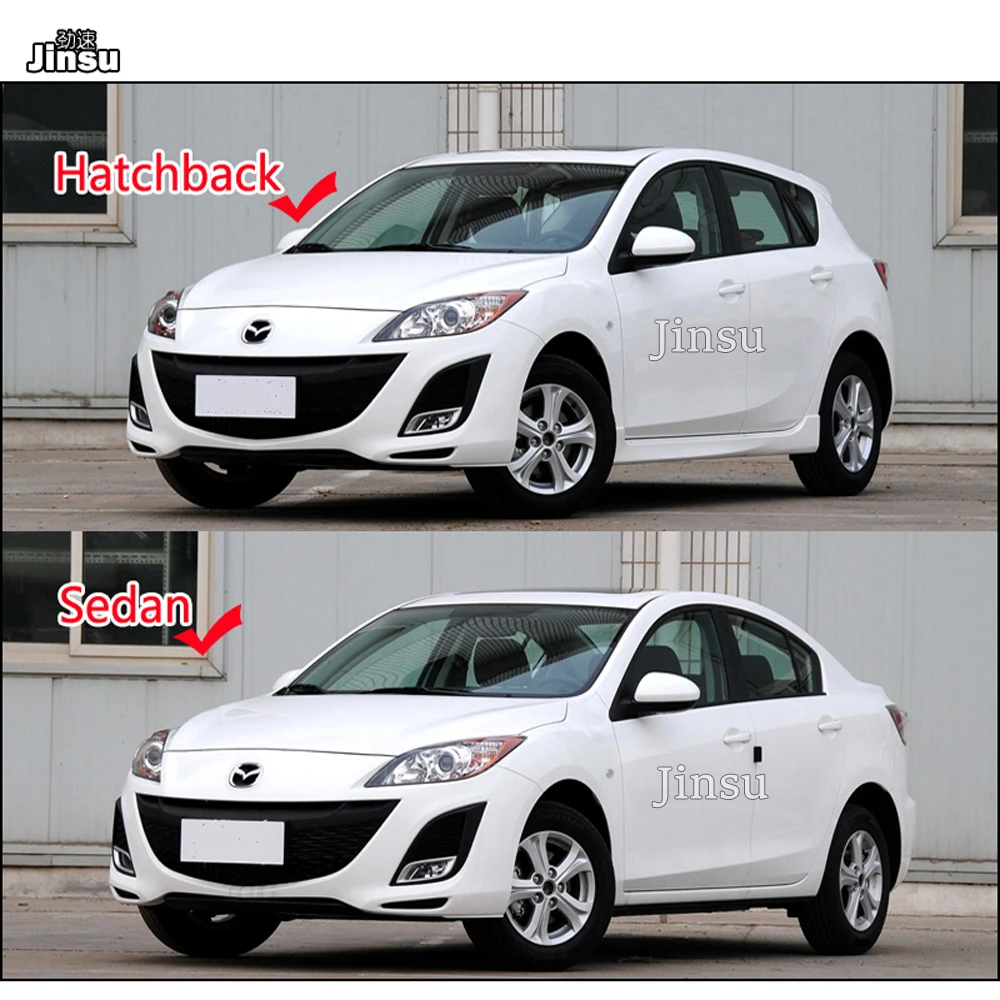 Fit For Mazda 3 2010 2011 2012 2013 Carbon Fiber Car Headlight Cover Eyebrows M3 Front Lamp Decorative Sticker Eyelids 2Pcs
