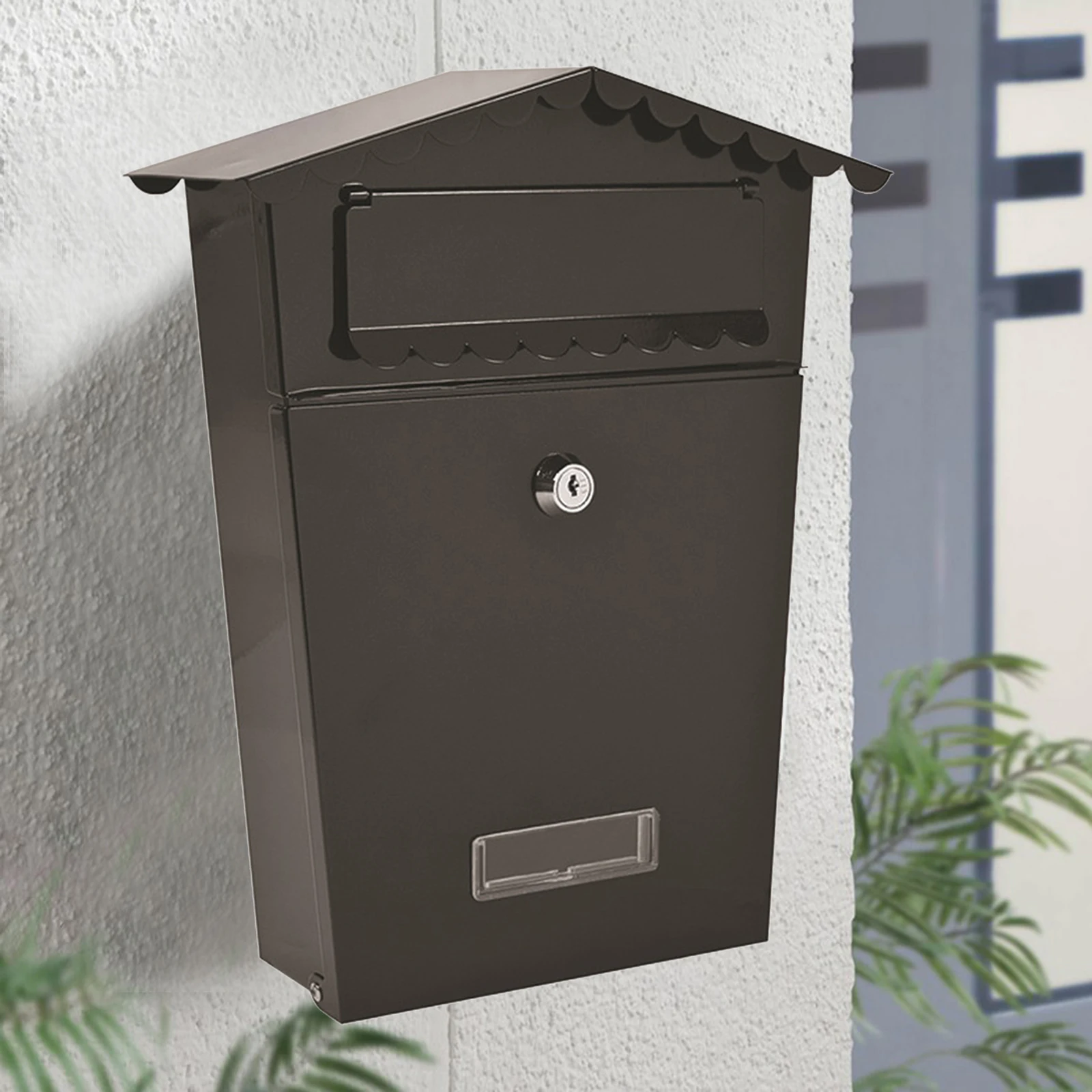 Vintage Wall Mount Mailbox Large Capacity Locking Mailboxes with Key Lock Home Gate Metal Letterbox Collection Boxes