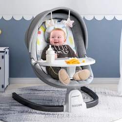 Elétrica ajustável Baby Swing Chair, balancim Bluetooth, controle remoto, berço recém-nascido, berço do sono, bebês