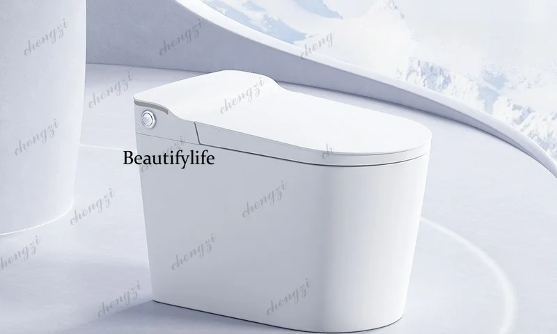 New model free electric butt wash, toilet wash, siphon side push, foot kick, flush, silent ceramic toilet
