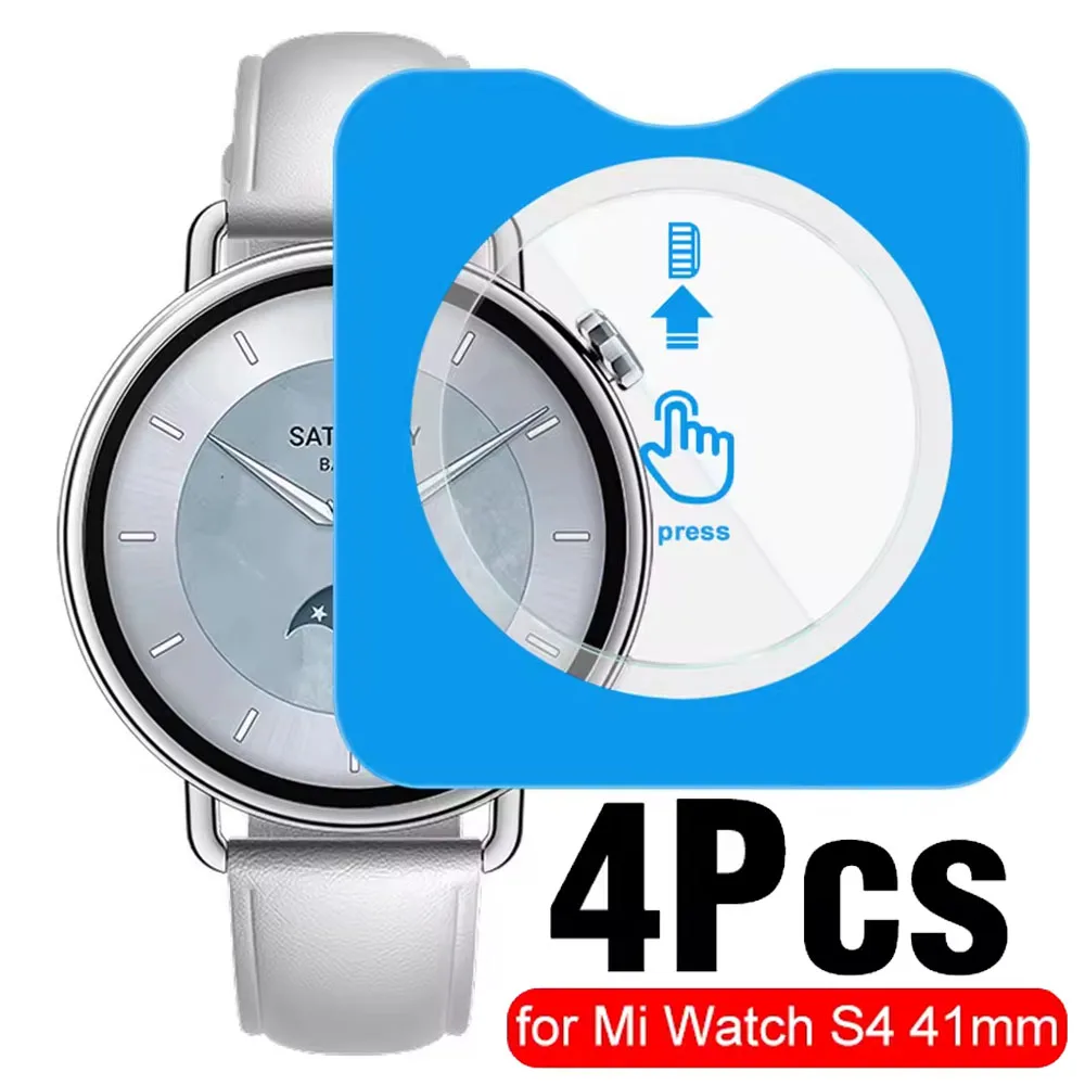 1–3 Stück Premium-Displayschutzfolien für Xiaomi Mi Watch S4 41 mm Smartwatch, Härtegrad 9H, gehärtete Glasfolie mit automatischem Ausrichtungsset