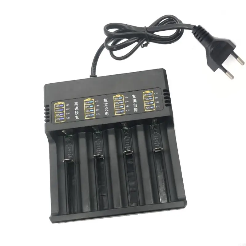 HX6B 4-Channel 18650 Battery Dock Intelligent Charging Base for Various Size
