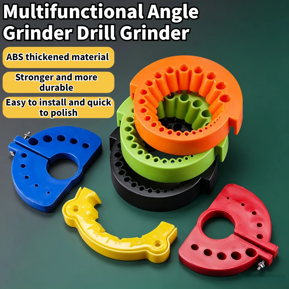 Angle Grinder Drill Bit Sharpener Anti-Stripping 25 Holes 0.1-12.5mm With Metal Thread Inserts Fit 115/125 Grinders