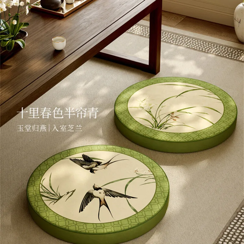 PuTuan Cushion Meditation Ground Pillow Thickened Circular Balcony Windowsill Floor Tatami Mat Pray Sitting Pier 40cmx5cm Asia