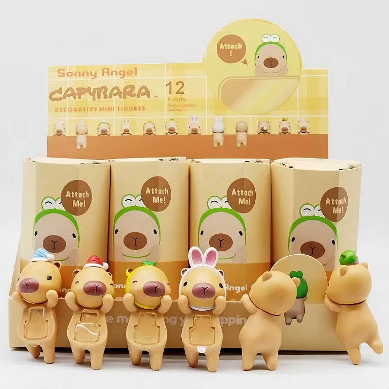 Capybara Hippers Sonny Angel Decorative Mini Figures Mystery Box Doll Collection Blind Box Cute Capybaras Model Christmas Gift